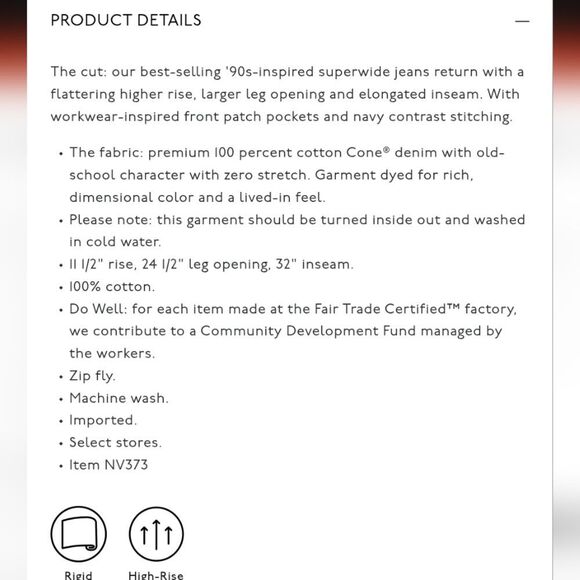 NWT Madewell Superwide-Leg Utility Jeans Canvas Beige Cream White Sz 33 - Picture 14 of 14